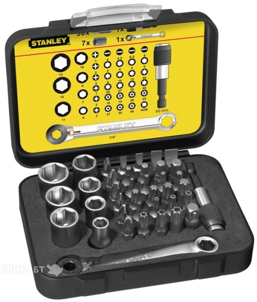 Набор вставок отверточных STANLEY 1-13-907 1/4 39 пр