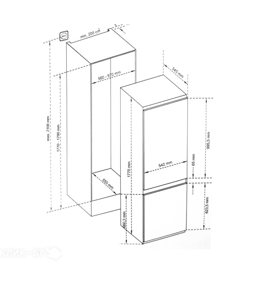 Холодильник VESTFROST VFBI17F00
