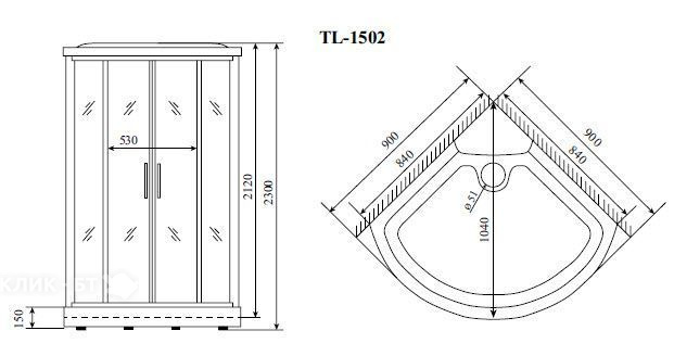 Душевая кабина TIMO Lux TL-1502