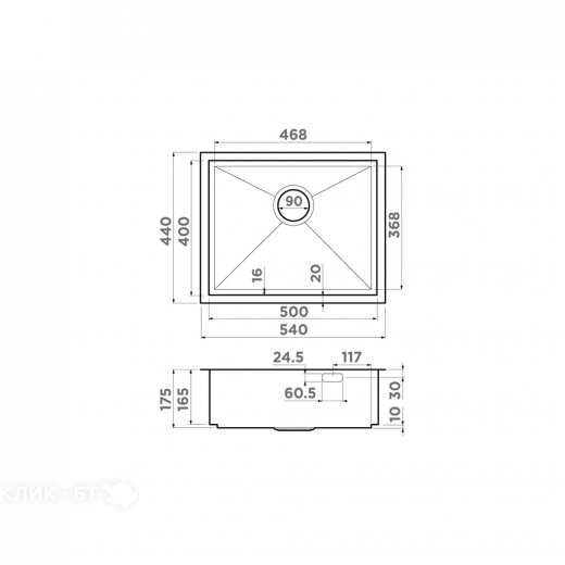 Кухонная мойка OMOIKIRI Kasen 54-16-IN (4997059)