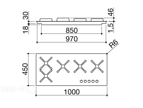Варочная поверхность BARAZZA 1PSPF105