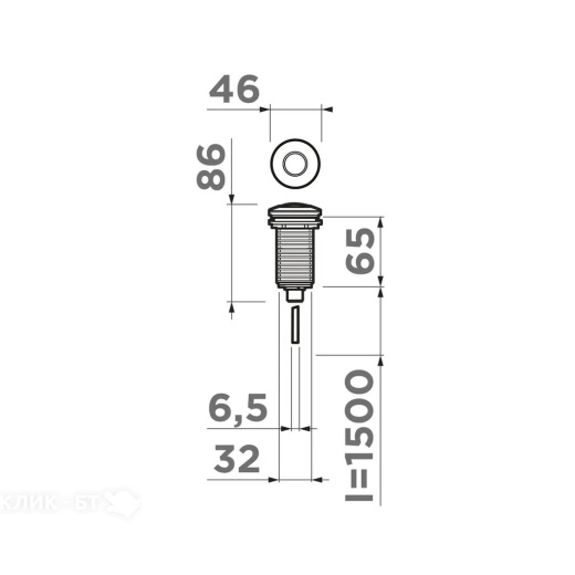 Пневматическая кнопка для измельчителя OMOIKIRI SW-01-AB022 (4996040)
