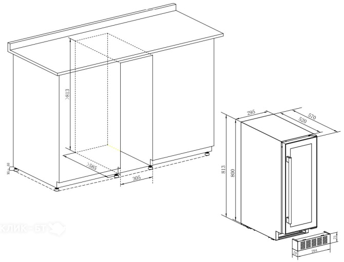 Винный шкаф TEMPTECH SOMX30DRB-24