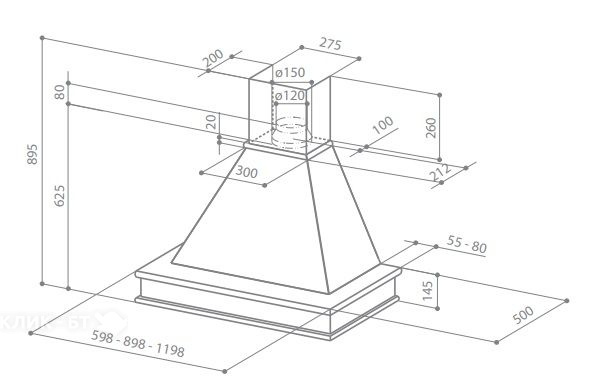 Вытяжка FABER RANCH WH9016 A60