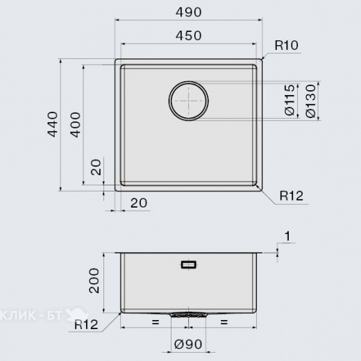 Кухонная мойка FALMEC COMO 45 U