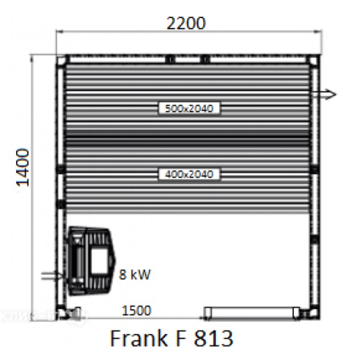 Финская сауна FRANK F813 ЛИПА