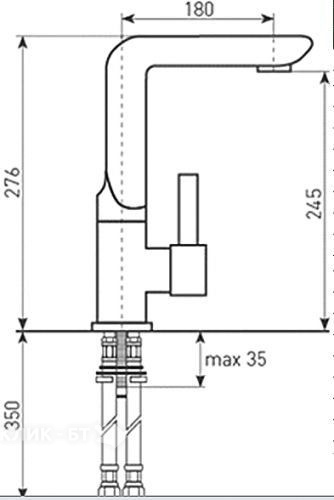 Смеситель ITALMIX SG11 DUNE (литой излив)