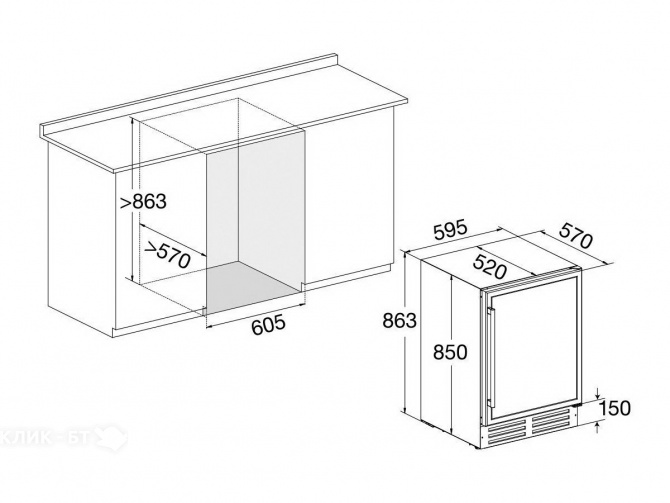 Винный шкаф TEMPTECH VWCR46SS