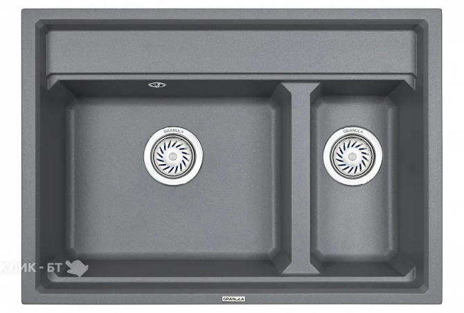 Кухонная мойка GRANULA KS-7302 алюминиум