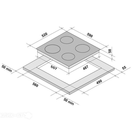 Варочная поверхность KRONA Remo 60 BL