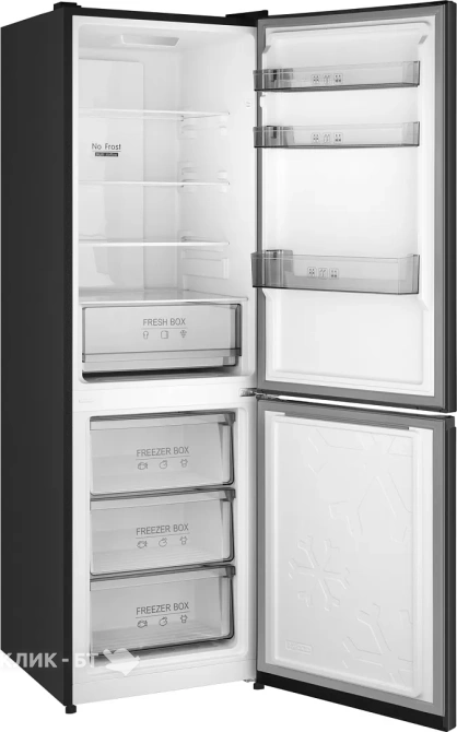 Холодильник WEISSGAUFF WRK 185 Total NoFrost Inverter Black Inox