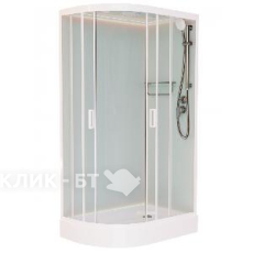 Душевая кабина FRANK F418R М White низкий поддон матовое стекло
