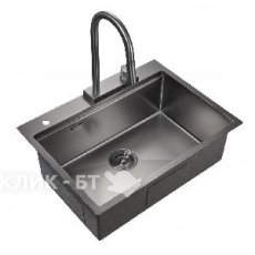 Кухонная мойка MILACIO Denia 68 Steel MC.77419 вороненая сталь