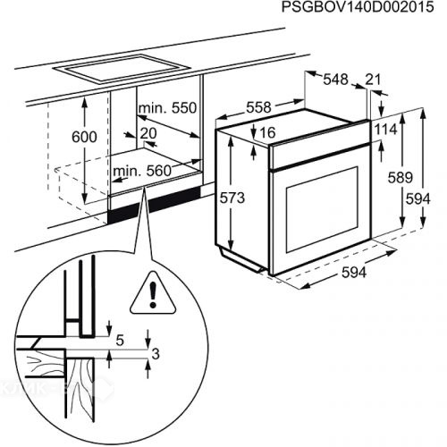 Духовой шкаф ELECTROLUX eob 93434aw