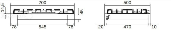 Варочная поверхность ILVE HCB70CN/SSB