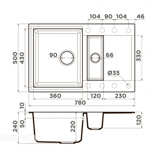 Кухонная мойка OMOIKIRI Sakaime 78-2-GR (4993559)