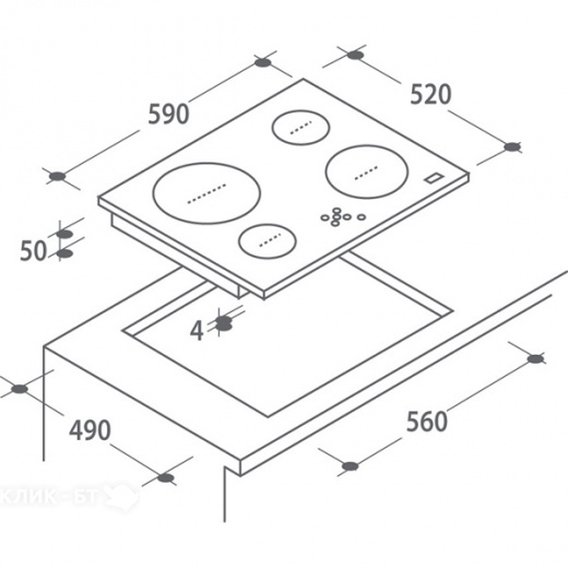 Варочная поверхность CANDY ch 647 b