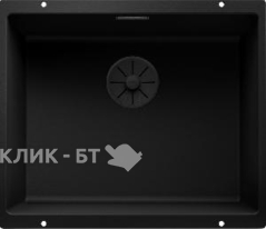 Кухонная мойка BLANCO SUBLINE 500-U SILGRANIT Black Edition черный с черной отв.арм. InFino (526340)