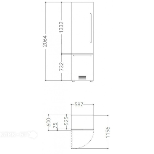 Холодильник KITCHENAID KCZWX 20600R