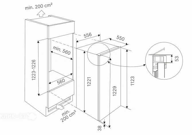 Холодильник KUPPERSBUSCH FK 4550.0I