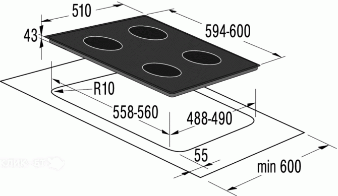 Варочная поверхность GORENJE ecd 615 bx