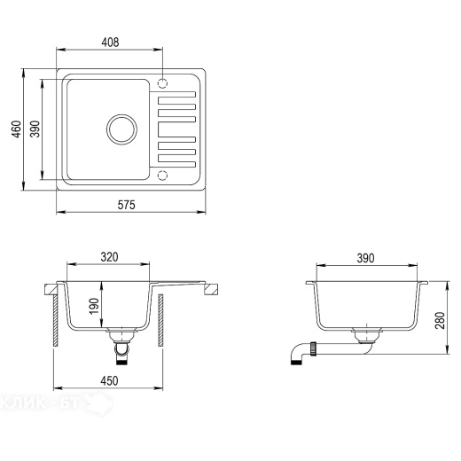 Кухонная мойка AQUASANITA Notus SQ102AW (argent 220)