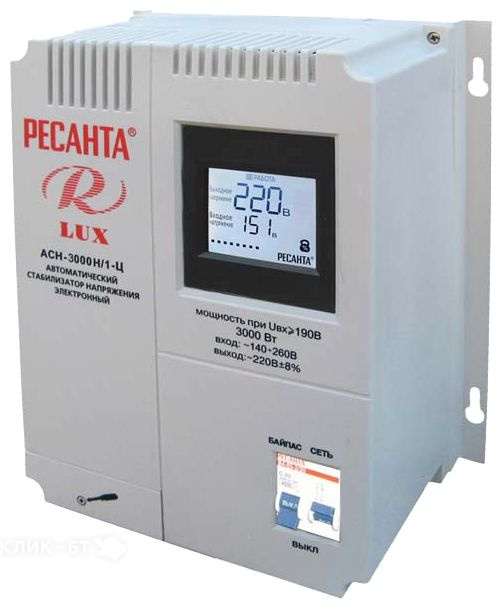 Стабилизатор напряжения РЕСАНТА асн 3000 н/1-ц