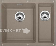 Кухонная мойка Blanco SUBLINE 340/160-U SILGRANIT чаша слева, отводная арматура InFino® серый беж гр