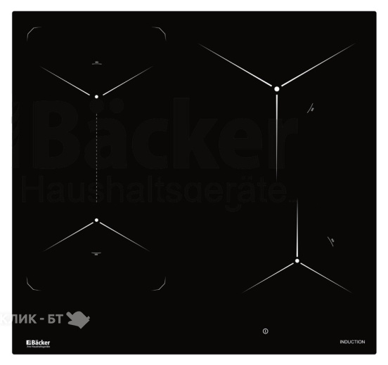 Варочная поверхность BACKER BIH604-1T-S4 Black