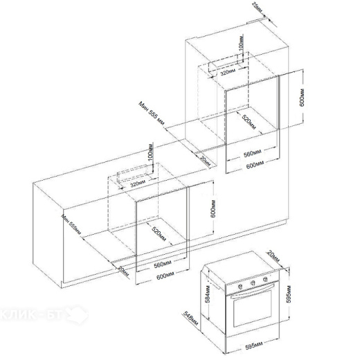 Духовой шкаф EVELUX EO 635 PB