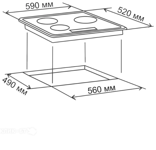 Варочная поверхность ELECTRONICSDELUXE 595202200эви