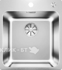 Кухонная мойка BLANCO SOLIS 400-IF/A нерж.сталь полированная с отв. арм. InFino с кл.-авт. PushContr