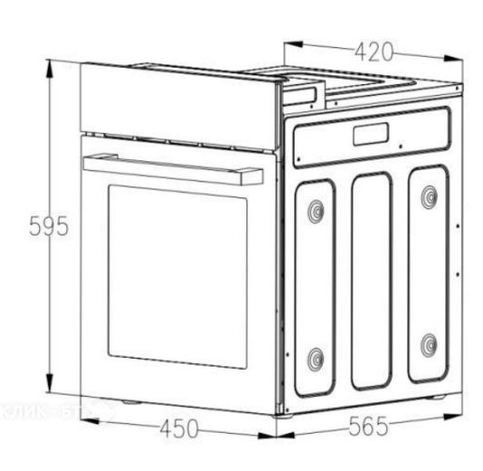 Кухонная плита DELUXE 504036г черный