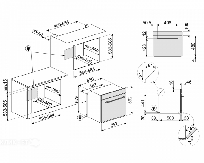 Духовой шкаф SMEG SF6100VB1