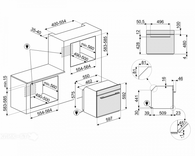 Духовой шкаф SMEG SF6100VB1