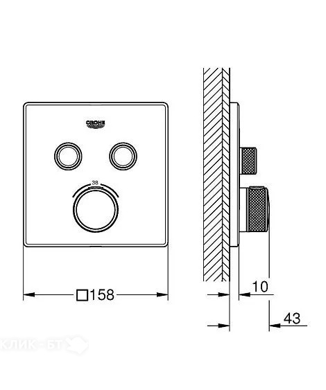 Термостат GROHE Grohtherm SmartControl 29124000
