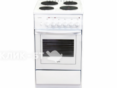 Кухонная плита ЛЫСЬВА эп 4/1э04 мс белая,стеклянная крышка