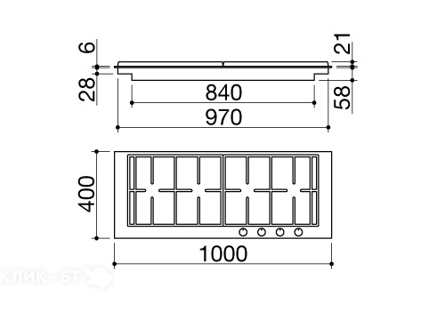 Варочная поверхность BARAZZA 1PBF104