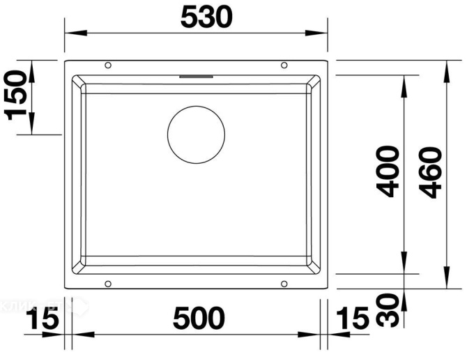 Кухонная мойка BLANCO SUBLINE 500-U SILGRANIT 523439 серый беж