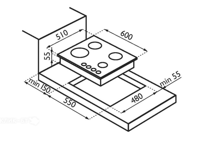 Варочная поверхность ARDESIA c 604 vtw