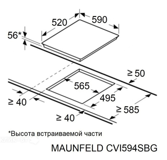 Варочная поверхность MAUNFELD CVI594SBG