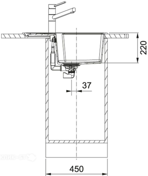Кухонная мойка FRANKE UBG 611-62 чёрный (114.0612.258)