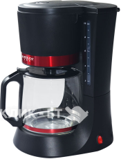 Кофеварка DELTA LUX DL-8152 черная с красным