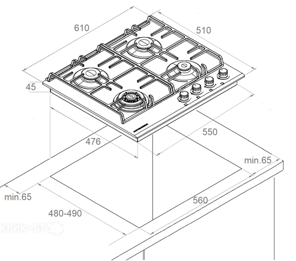Варочная поверхность KUPPERSBERG FS 603 W Silver