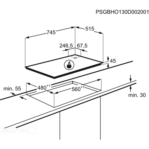 Варочная поверхность ELECTROLUX egu97657nx