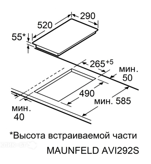 Варочная поверхность MAUNFELD AVI292STBK