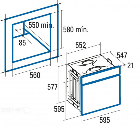 Духовой шкаф CATA ME 7207 BK