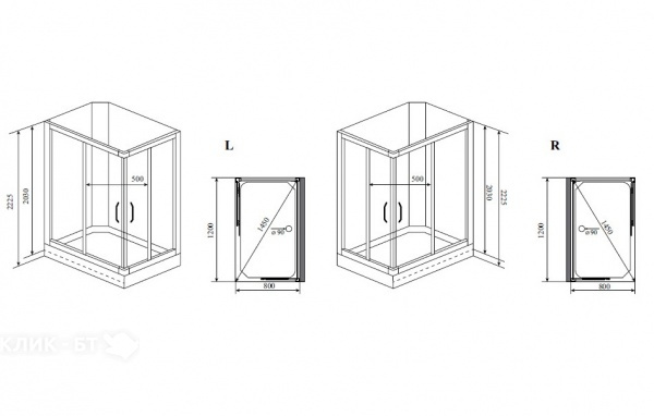 Душевая кабина TIMO Premium ILMA 102 R
