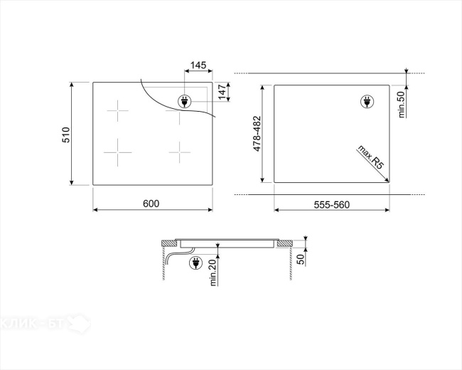 Варочная поверхность SMEG SI1M4644D