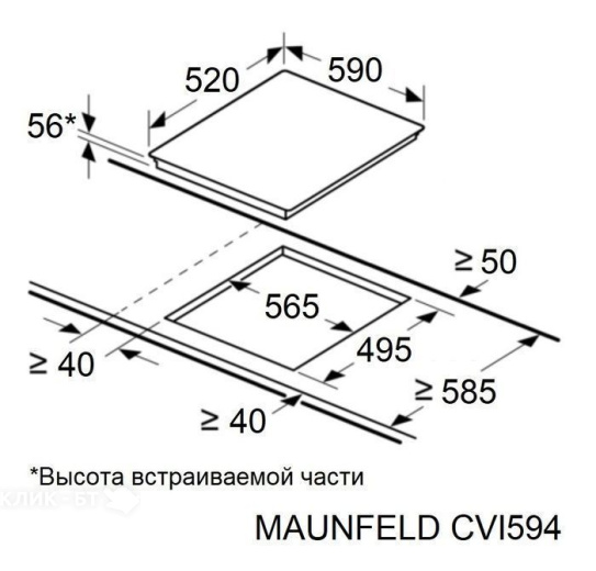 Варочная поверхность MAUNFELD CVI594BG